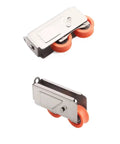 Bulked Up Heavy Duty Double Wheel Sliding Door Rollers And Window Track Gliders Built Tough From Thick Stainless Steel for smooth sliding.