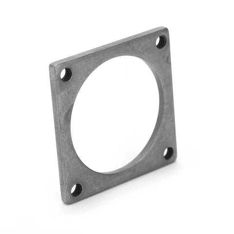 Stainless Steel Robot Mounting Plate With 32mm Hole Spacing And M4 Threads Rock Solid Joint Bracket, side view showing hole pattern.