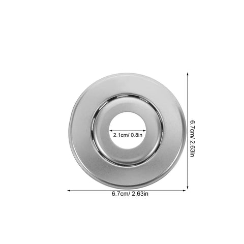 18 Pack Rock Solid Metal Fire Sprinkler Trim Rings Heavy Duty Escutcheon Plates silver round plate measuring 6.7cm with central hole