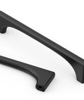 10 Pack 5 Inch Matte Black Cabinet Pulls Heavy Duty Metal Drawer Handles For Kitchen Cupboards Rust Proof Solid Hardware close up view