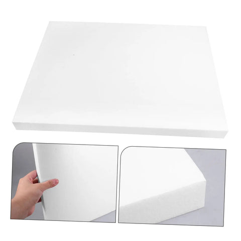 High Density Polyurethane Foam Sheets Heavy Duty White Cushioning Pads for secure shipping, showing smooth edges and trim ability.
