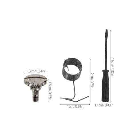 Pro Grade Sewing Machine Replacement Parts Kit With Metal Bobbin Case Spring And Needle Plate Screws For Industrial And Home Use Heavy Duty High Precision Assembly For Faster More Efficient Sewing; metal spring, screw and screwdriver, 11cm