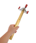 Ladder Free Smoke Sensor Assembly Removal Tool with a rock solid aluminum jaw being held, showcasing its sturdy grip.