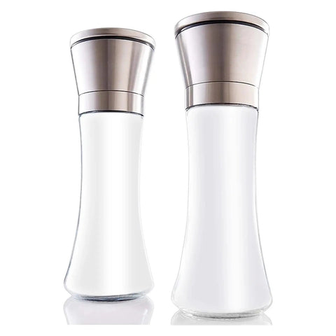 Tall Manual Salt And Pepper Grinder Set Dual Stainless Steel Mills With Coffee Grind Pulverizer Function Powder Spice