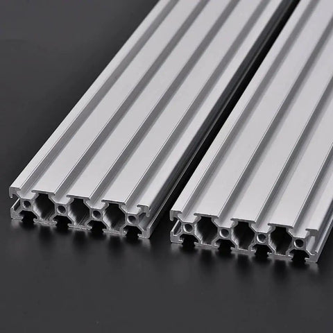 Hella Durable 20 Series T Slot 2080 Aluminum Extrusion Profile And Anodized Linear Rail for smooth glide 3D printer framing in sleek silver.