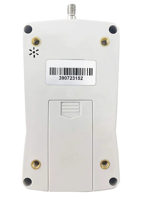Back view of Top Shelf Digital Force Gauge For Smooth Push Pull And Compression Testing Up To 300N showing ports and barcode.