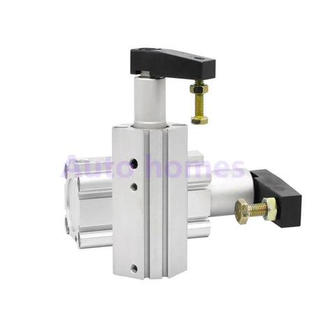 Double Acting Pneumatic Cylinder With Rotary Shaft 12mm Bore 20mm Stroke Right Handed Design, aluminum actuator with attachment points.