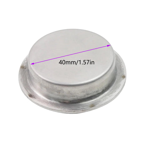 Round Sliding Closet Door Handles Set Of 4 In Stainless Steel Silver Finish Flush Finger Pulls 40mm side view