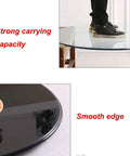 Smooth As Butter Lazy Susan Turntable For Dining Table Rock Solid Tempered Glass Serving Platter with strong carrying capacity and smooth edges.