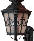 Hardcore Rustic Black Wall Lantern And Outdoor Wall Sconce With All Season Weather Proof Design For Front Porch Patio Entryway Vintage Look Decorative Accent Light Fixture That Really Sets Off Your Spot Indoors Or Outdoors, featuring frosted glass and decorative details.