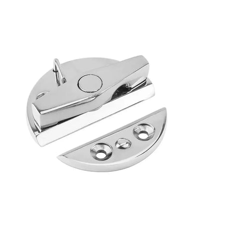 Nailed Tight 316 Stainless Steel Marine Latch With Round Turn Button And Secure Twist Catch Mechanism, showing heavy-duty hardware.