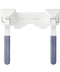 Heavy Duty Carbon Steel Toilet Safety Rails With Rock Solid Grab Bars For Seniors Bathroom Standing Assist Support Frame And Solid Armrest Setup That Handles Two Sixty Pounds Without Breaking A Sweat, white grab bars with adjustable armrests.