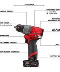 Built Tough Compact 1/2 Inch Cordless Drill Driver Kit shown with metal chuck and ergonomic grip for reliable job site performance.