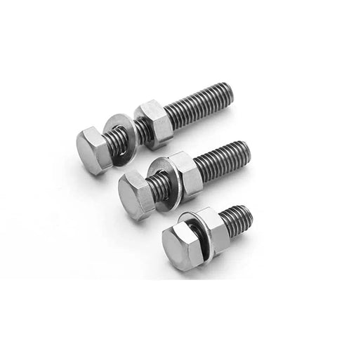 Two Pack Titanium Outside Hex Screw Nut Flat Washer Combo Kit For Fasteners M8x110mm Heavy Duty Lightweight Corrosion Resistant