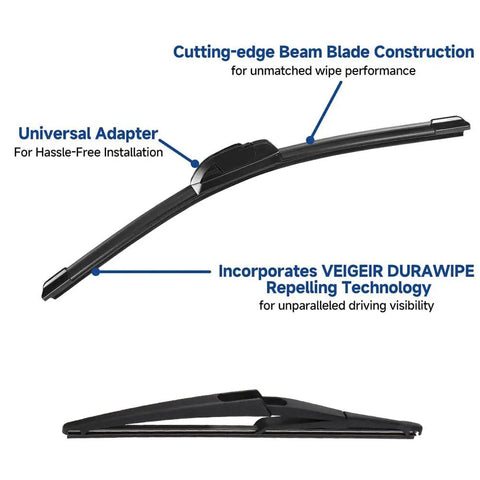 Genuine 3 Pack Windshield Wiper Blades Built Tough For Nissan Rogue And Pathfinder Cruisers showing cutting-edge beam construction.