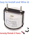 Top Notch Black 240-33 Ohm Marine Fuel Gauge With Bright Backlight for easy installation and wiring for boats and trucks.