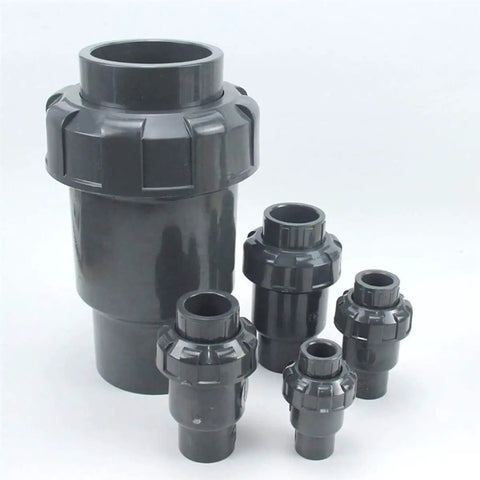 Heavy Duty Upvc Check Valve With Slick Spherical Seal And Knockout One Way Flow Control Ideal For Vertical Plumbing Installations That Crush Acid Exposure And Block Backflow Dead with multiple sizes.