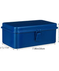 Badass Heavy Duty Metal Toolbox With Secure Locking Latch And Portable Carry Handle For Auto Work And Home Fixes, 20cm steel case.