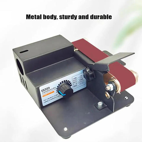 Pro Level Micro Belt Sander And Polisher No Hassle Stepless Speed Control Tough Metal Body High RPM Motor Shockproof Adjustable Base