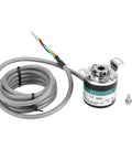 Photoelectric Rotate Encoder For Industrial Automation 3 Phase Hollow Shaft GTK3808 with cable and screws, 24V, metal housing.