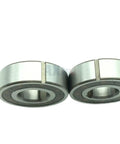 Two Pack Csk25 One Way Sprag Clutch 25x52x15mm Bearing Supported Freewheel Double Keyway view, showing smooth metallic finish.