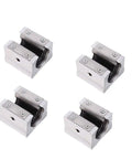 4pcs Linear Bearing Slides SBR10UU To SBR25UU 10 To 25mm Length For CNC Parts And 3D Printer Parts Precision Machine Tools High Precision Linear Guides, metal blocks