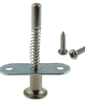 Heavy Duty Spring Loaded Plunger Latches For Cabinets And Drawers Rock Solid Nickel Plated Wardrobe Locks with mounting screws