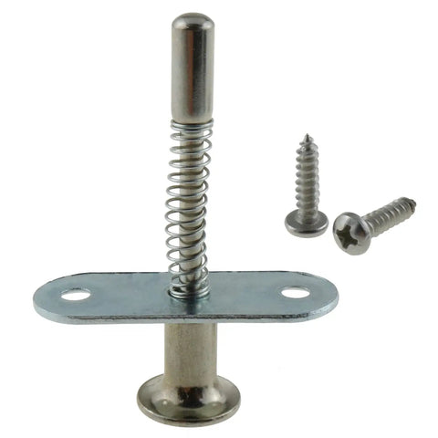 Heavy Duty Spring Loaded Plunger Latches For Cabinets And Drawers Rock Solid Nickel Plated Wardrobe Locks with mounting screws
