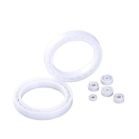 Heavy Duty Ball Bearing 5 Pack For Motors And Mowers Precision Ground, white bearings for smooth operation in machinery.