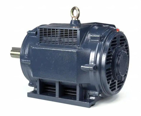 Heavy Duty 100 Hp Three Phase Electric Motor 1800 Rpm 230/460 Volt 404T Frame with durable casing and rigid base mount.