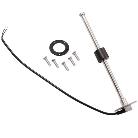 Ridiculously Tough 316 Stainless Steel Fuel Sending Unit And Water Level Gauge Sensor with mounting hardware and float arm.