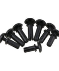 Top Notch 50 Pack Hella Sturdy Expansion Rivet Nuts Nylon PCB Mounting Clips, black nylon clips for circuit board use.