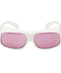 Legit 2 Pack Laser Safety Glasses Providing Hardcore 808Nm Infrared Protection For Tattoo Removal And Brow Cleanup with pink tinted lenses.