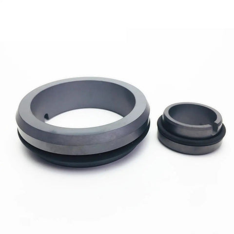 Zero Sweat Silicon Carbide FKM G9 Stationary Ring For Mechanical Seals, two sizes for pump shaft sealing applications.