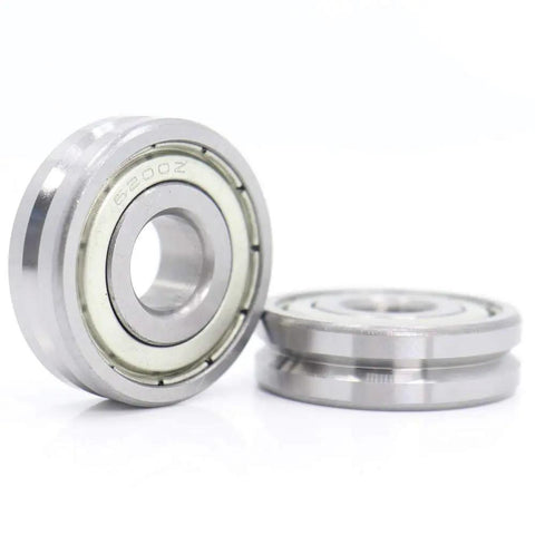 Ready To Roll V Groove Roller Bearings 10X30X9mm Sealed Steel Balls for smooth linear tracks, pack of two.