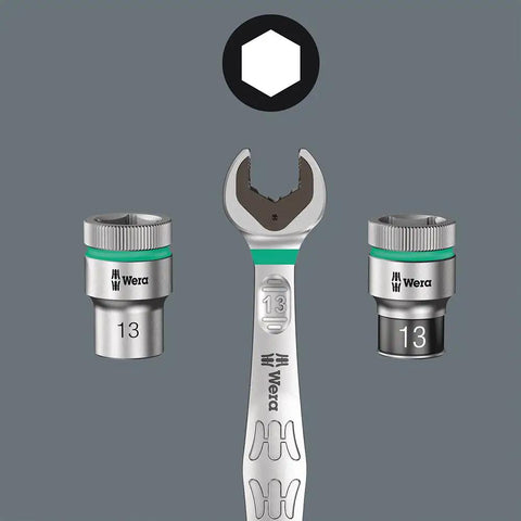 Long Three Eighths Inch Drive Deep Socket Set Fourteen Piece Impaktor Technology for beastly durability, two sockets with wrench.