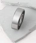 Heavy Duty Lawn Mower Ball Bearings 20X47X14mm 4 Pack Precision replacement kit showing a single sealed bearing on a flat surface.