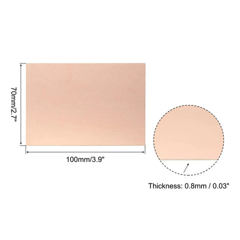 Double Sided FR4 Copper Clad Prototype PCB Boards 5 Pack 100 X 70 X 0.8mm copper plated universal circuit boards for DIY