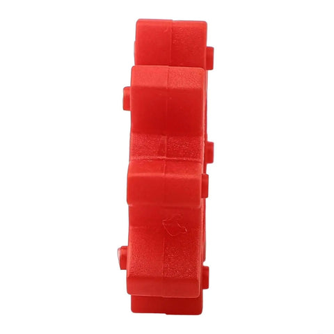 Side view of an Open Center Red Urethane Shaft Coupling Insert for Industrial Drives Pumps and Conveyors, Built To Last Tough.