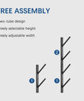 Heavy Duty Carbon Steel 4 Layer Skateboard Wall Mount Rack Snowboard Ski Display Holder showing adjustable height and width.
