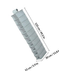 Stack Those Sneakers Clean With This Dope Hanging Shoe Organizer Bag Featuring Ten Spacious Pockets Made From Heavy Duty Nonwoven Fabric Great For Dorm Beds Closets And Weekend Cruises, gray with ten pockets.
