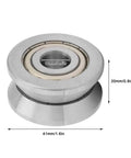 Premium 12X41X20Mm V Groove Track Roller with Double Sealed Metal Rings, 12mm inner diameter, robust steel for heavy duty setups.
