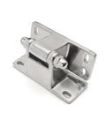 Top Tier Stainless Steel Cold Storage Door Hinge Heavy Duty Corner Leaf Wicked Strong Build For 180 Degree Swing Rock Solid Performance No Sweat Setup For Walk In Coolers And Commercial Freezers Single Piece close-up image of stainless steel hinge