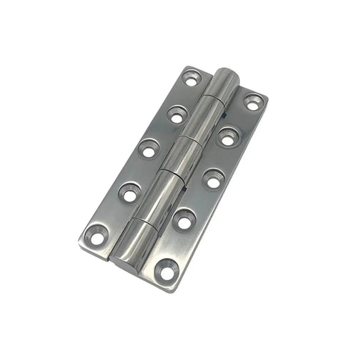 Rock Solid Heavy Duty Stainless Steel Hinge Top Rated Industrial Grade Rust Resistant hardware with six mounting holes for doors and gates.