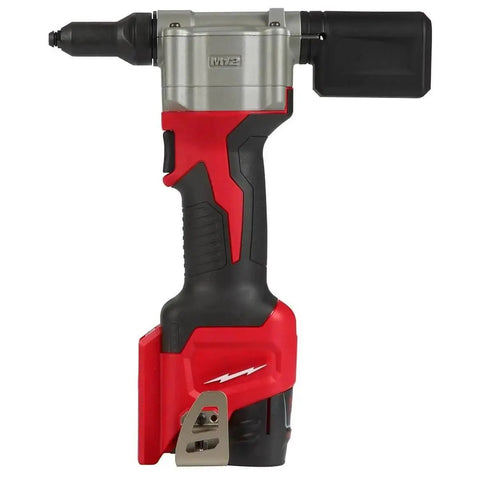 Killer Grade Cordless Rivet Tool Fits Milwaukee M12 12V Systems with a hardened steel body for fast aluminum and steel fasteners.