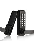 Keyless Entry Door Lock With Handle Mechanical Keypad Door Lock Digital Combination Front Door Lock For Outdoor Gates Waterproof Weatherproof Auto Lock Normal Open 100 Percent Mechanical No Batteries Needed