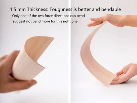 Balsa Wood Sheets Bundle One Sixteenth Inch Thick 4 By 12 Inches Natural Unfinished Wood For DIY Crafts And Model Making flexibility demonstration