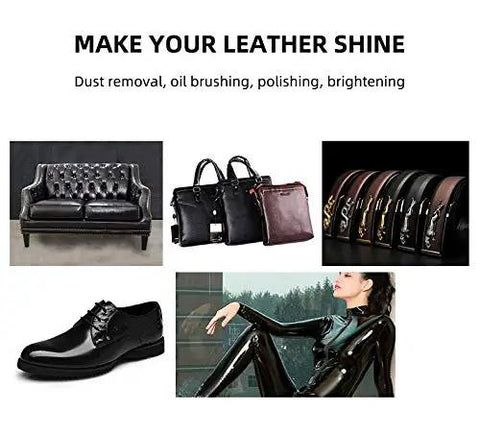 Cordless Electric Shoe Polisher Portable Leather Care Brush Kit For Straight Up Mirror Shine On Shoes Boots And Bags, showcasing leather cleaning.