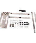 Full Throttle Electric Circular Saw Trimmer With Steel Positioning Frame parts including steel guide, handle, and accessories for DIY woodworking.