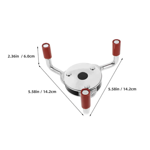 Heavy Duty Smoke Transducer Removal Tool With Detachable Head Gripper For Hassle Free Sensor Swapping And Quick Maintenance Hella Compatible With Most Fire Alarm Controllers Dead Simple To Install - silver grip with red ends, 5.58in diameter.